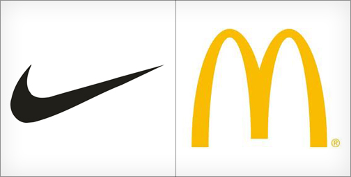 thiết kế logo Nike và McDonald