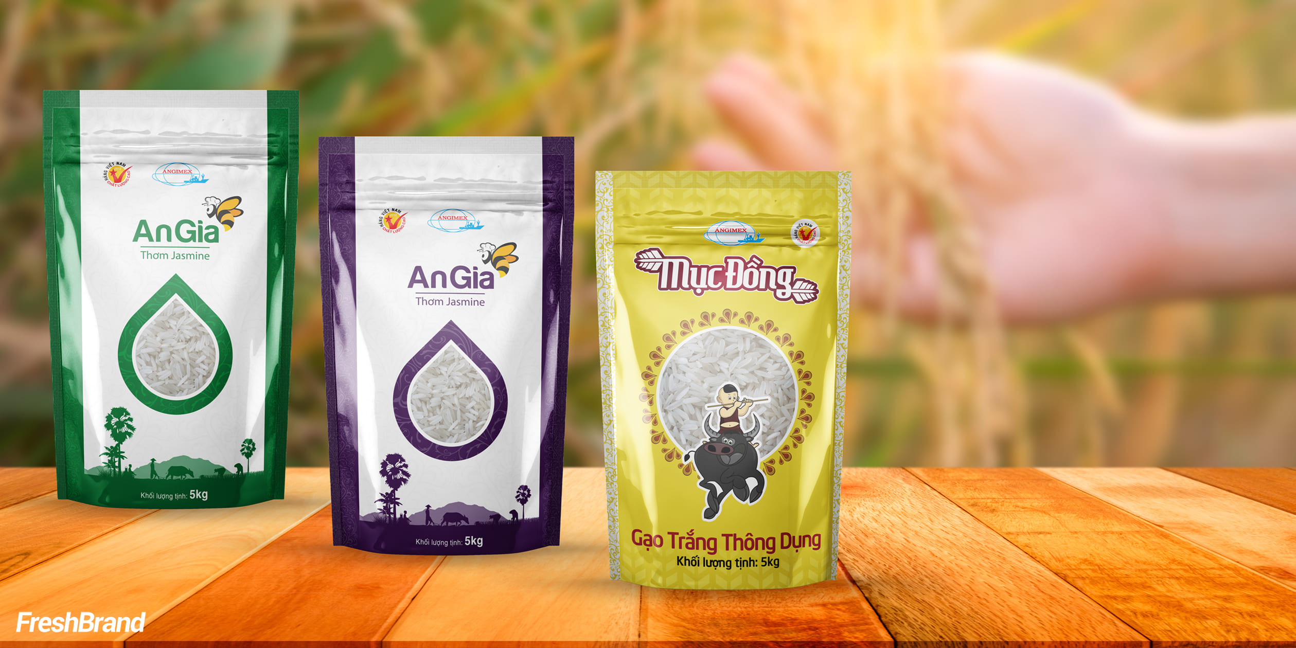Thiết kế bao bì gạo