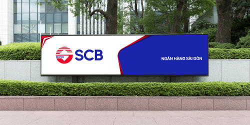 Thiet ke logo, nhan dang thuong hieu ngan hang Sai Gon - SCB bank
