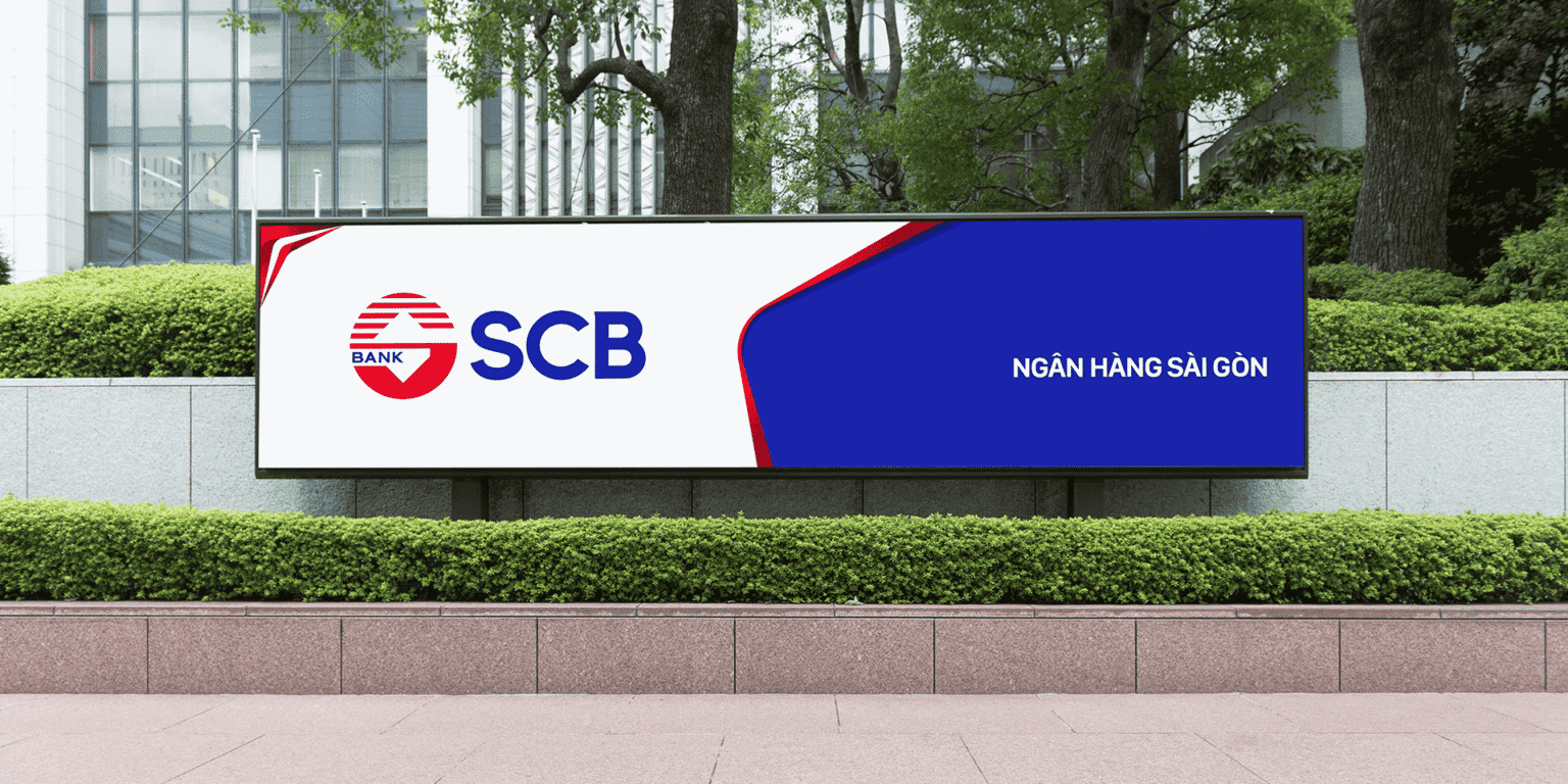 Brand signboard SCB bank keyvisual freshbrand design agency vietnam 1