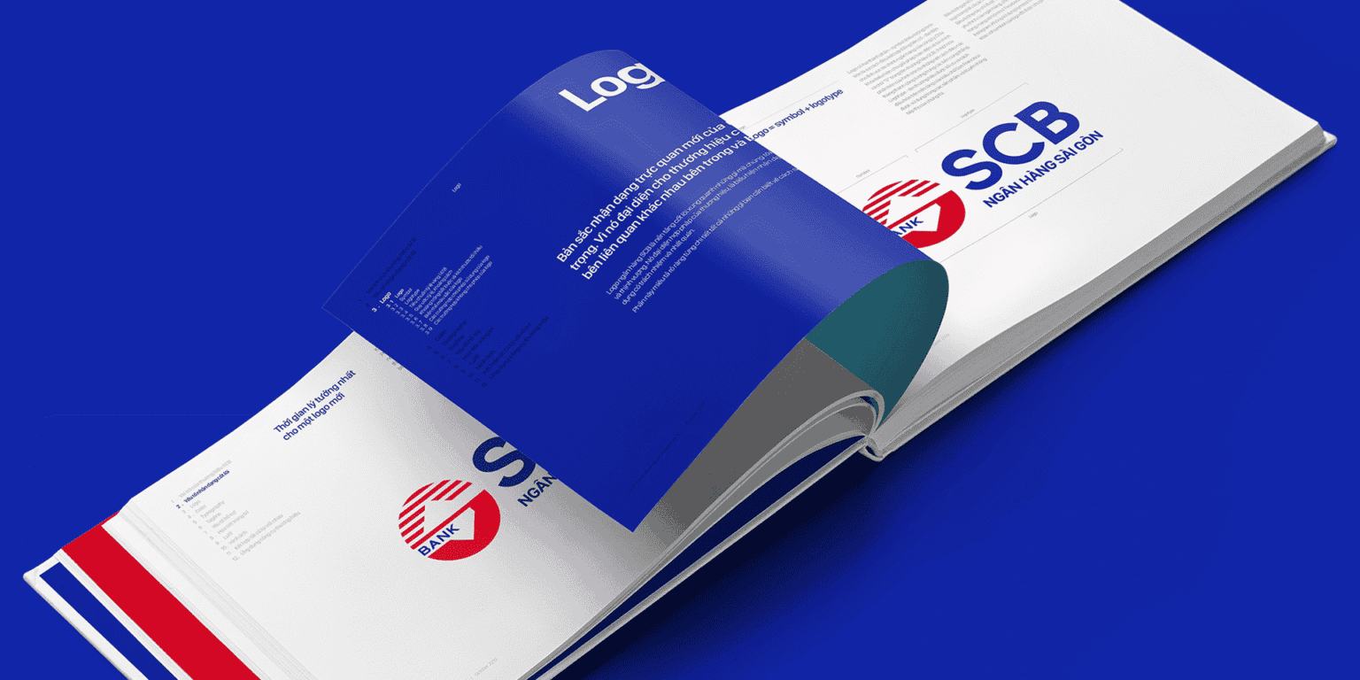 SCB Brand Guidelines, logo page