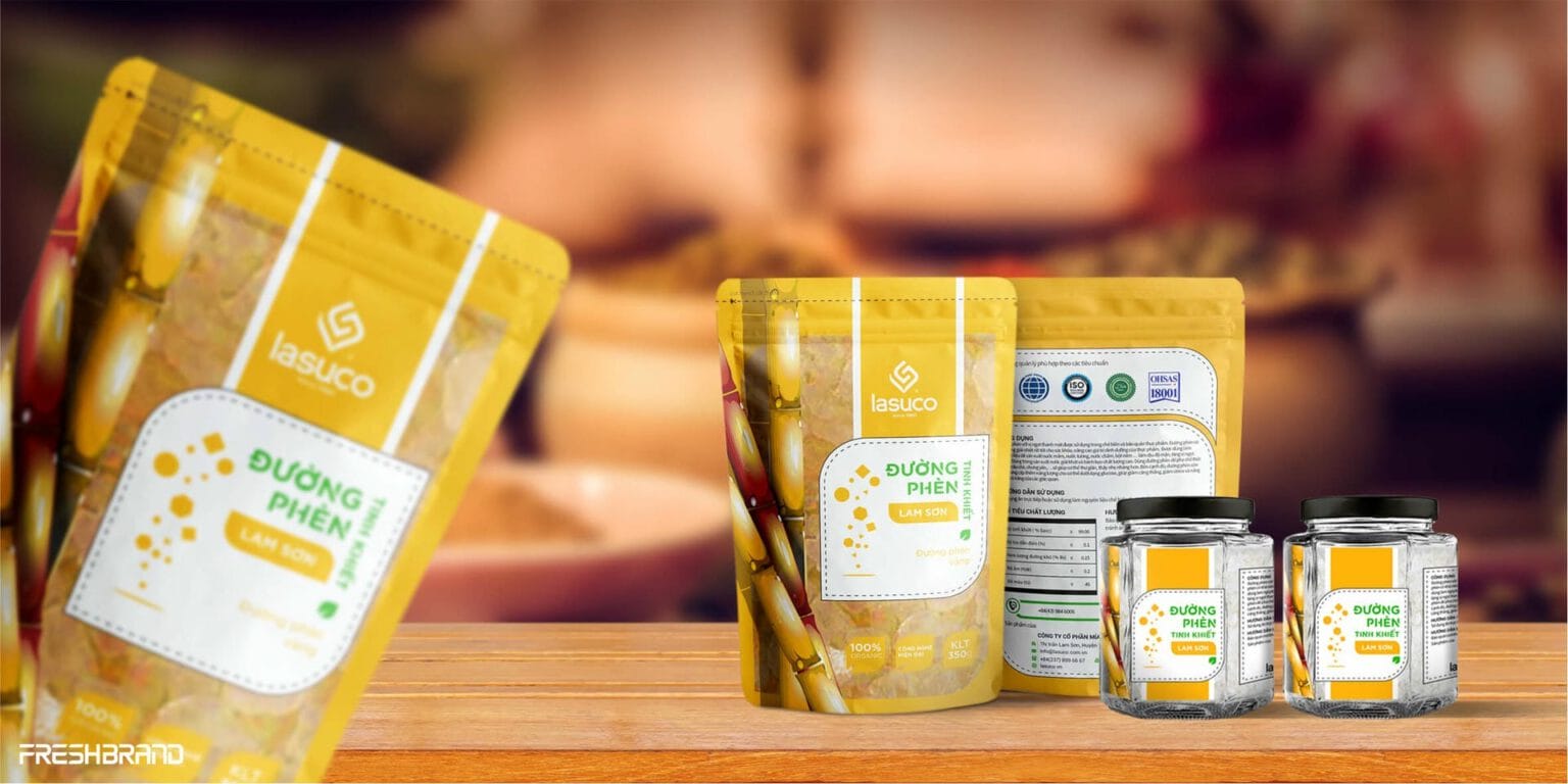Lasuco rock sugar pouch and jar