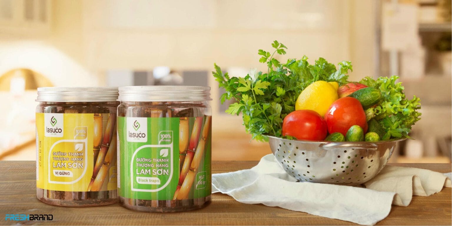 A jar of Lam Son premium sugar sticks