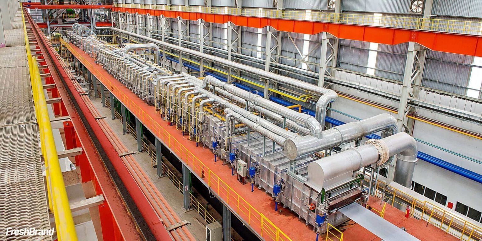 The coating line inside the Ton Dong A factory