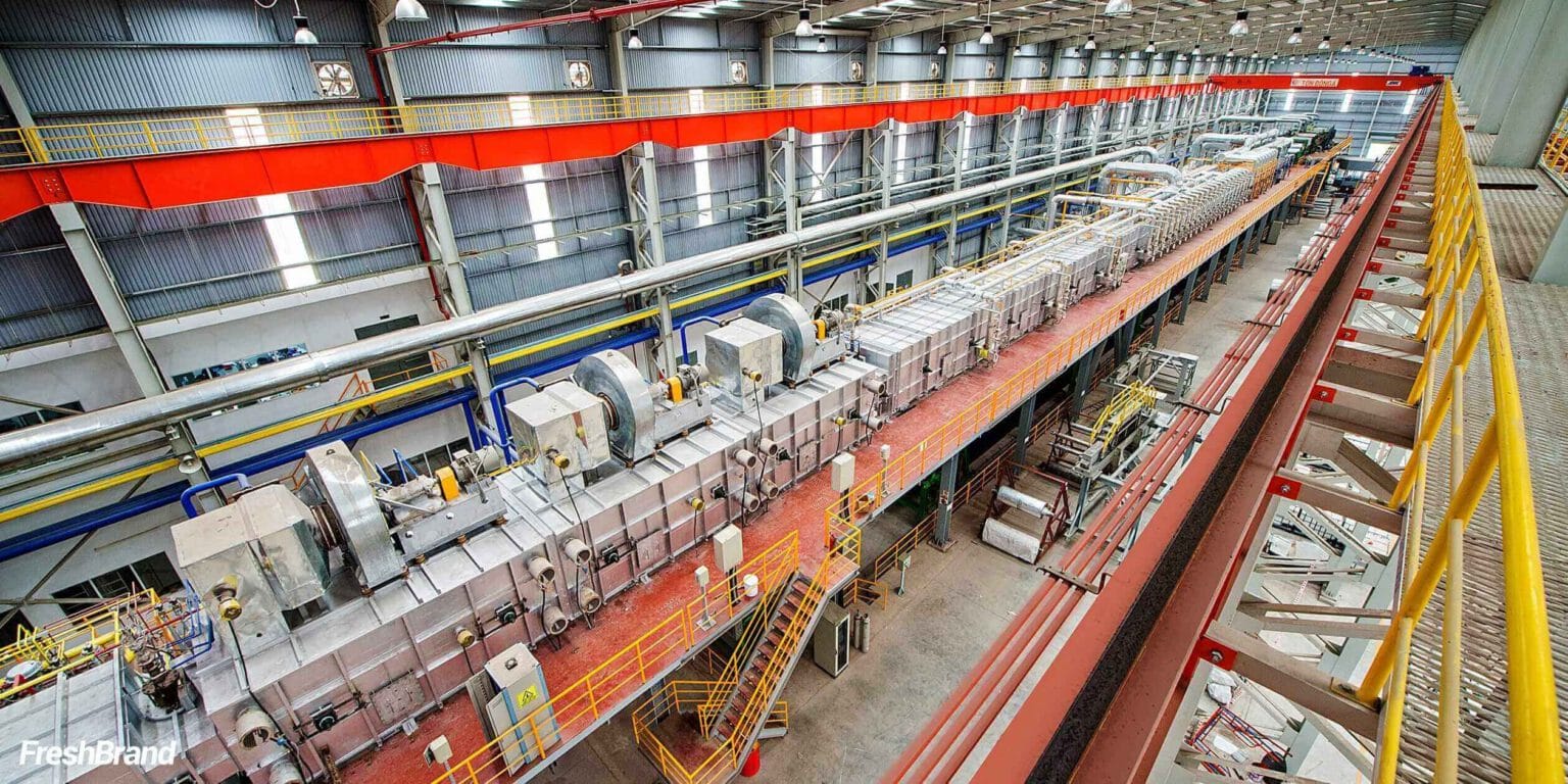 Production line seen from above
