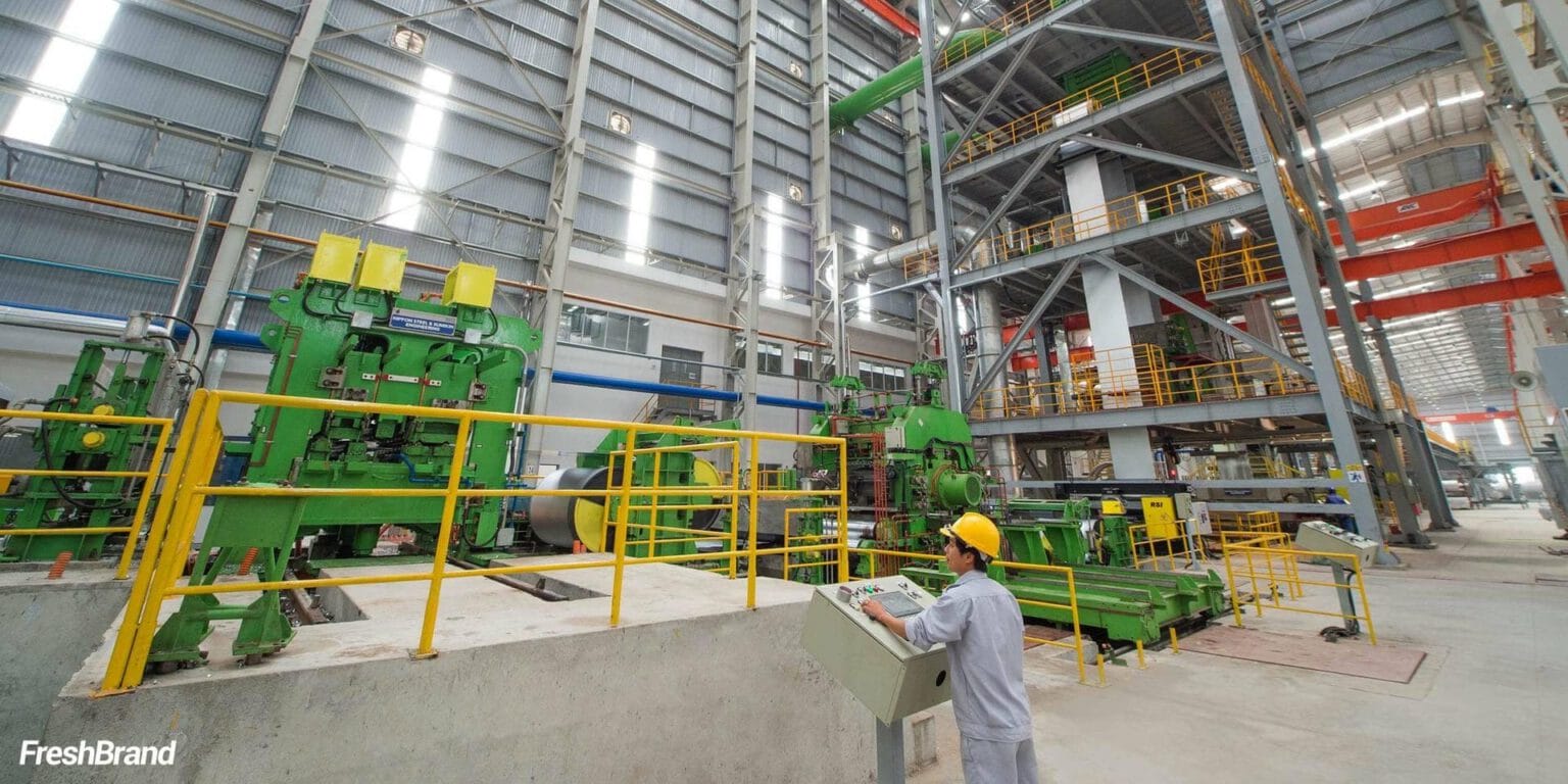 An engineer controlling the line