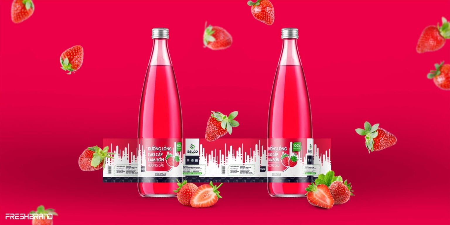 Lasuco liquid sugar, strawberry