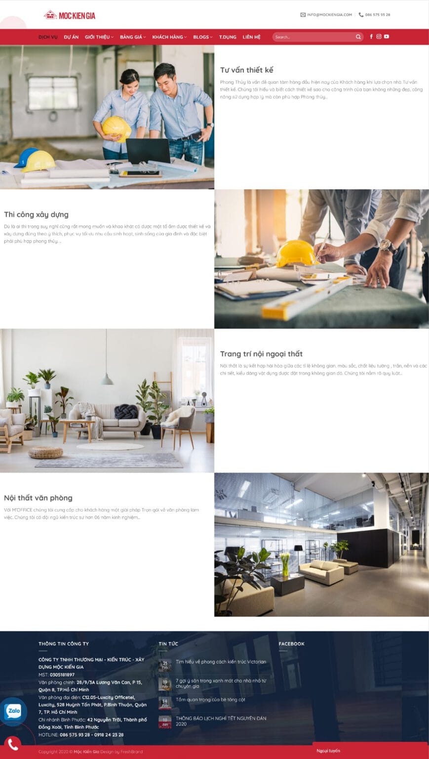 Moc Kien Gia website