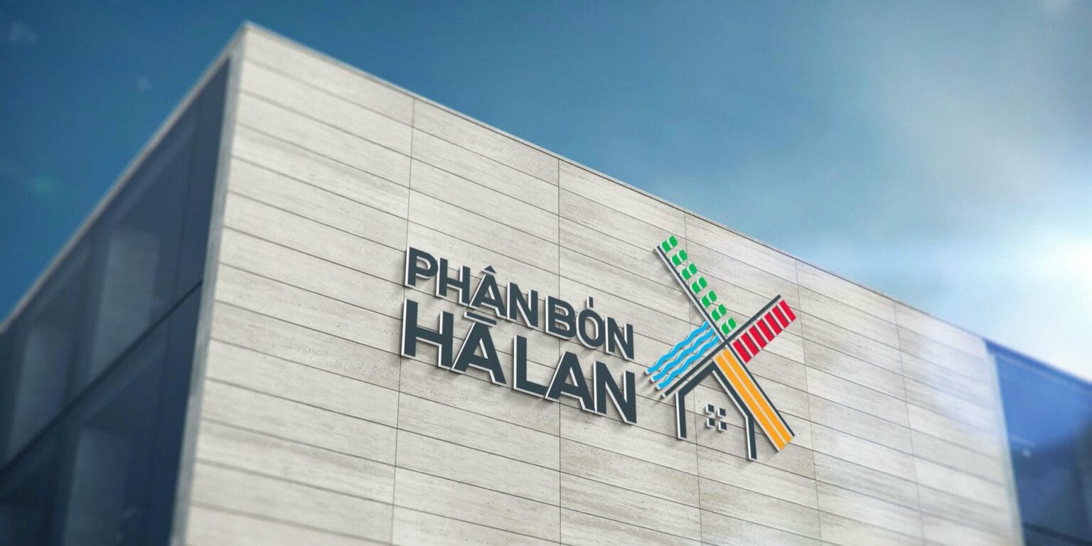 Logo Phân Bón Hà Lan trên mặt tòa nhà