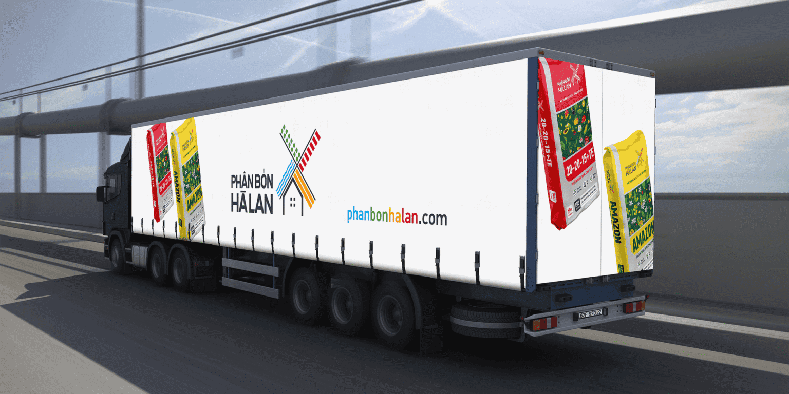 Xe tải mang nhận diện Phân Bón Hà Lan