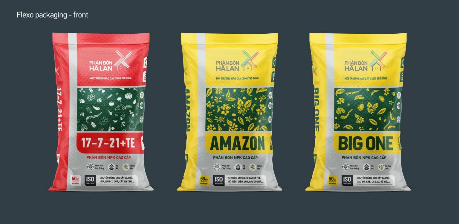 Bao bì các dòng phân bón AMAZON, BIG ONE dưới thương hiệu Phân Bón Hà Lan