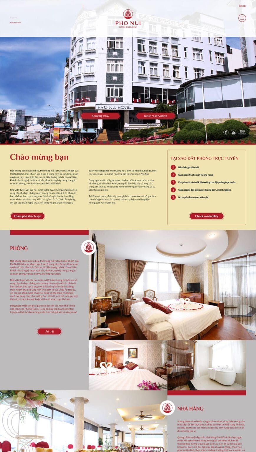 Mountain Town Hotel website