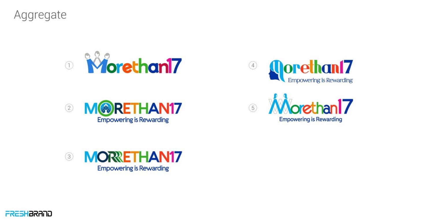 Morethan17 brand identity