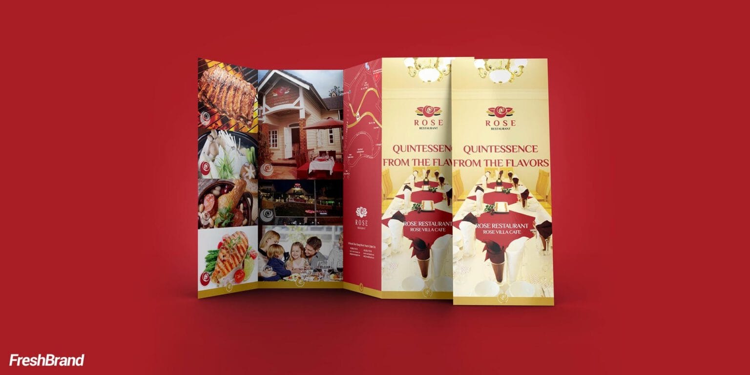 Rose Villa Cafe brand identity