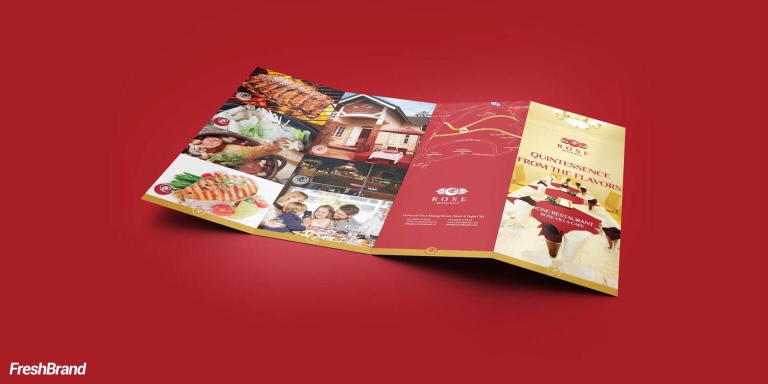 Rose Villa Cafe brand identity