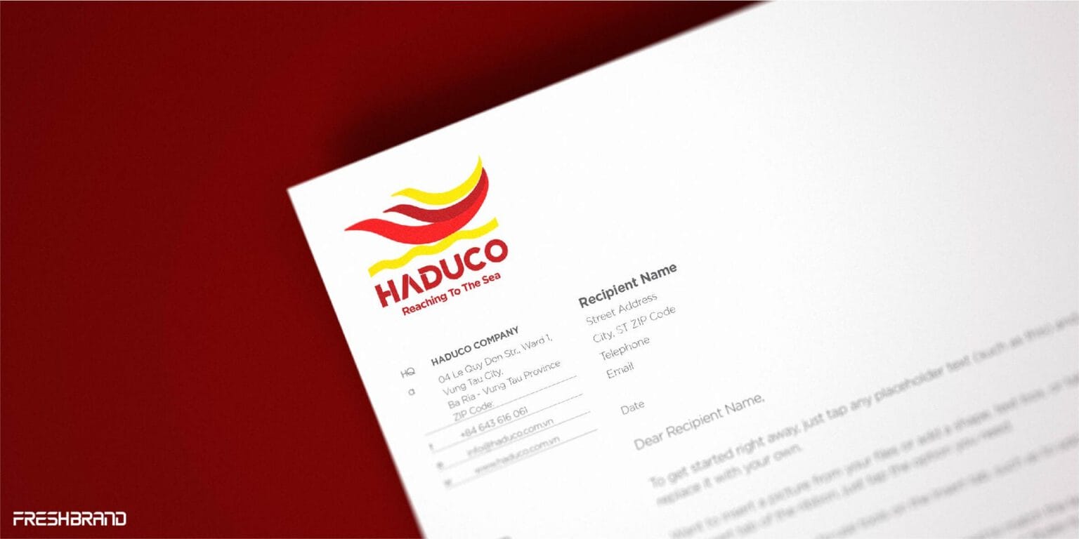 HADUCO letterhead and envelope