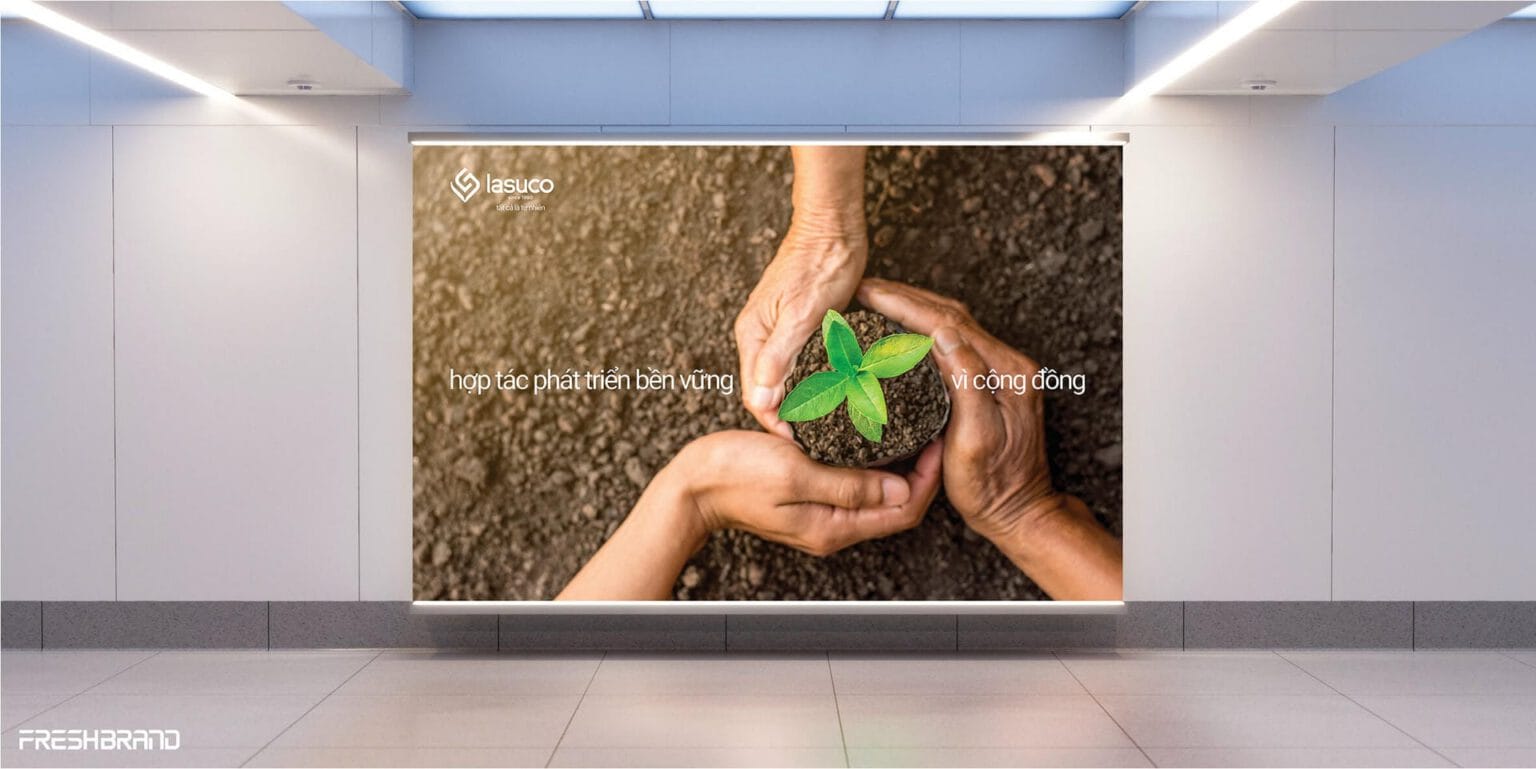 Pano Lasuco bàn tay nâng mầm cây