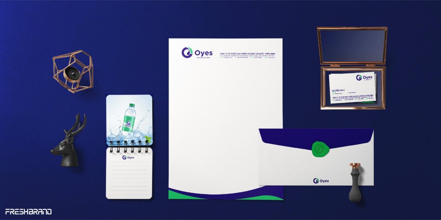 Oyes water brand identity