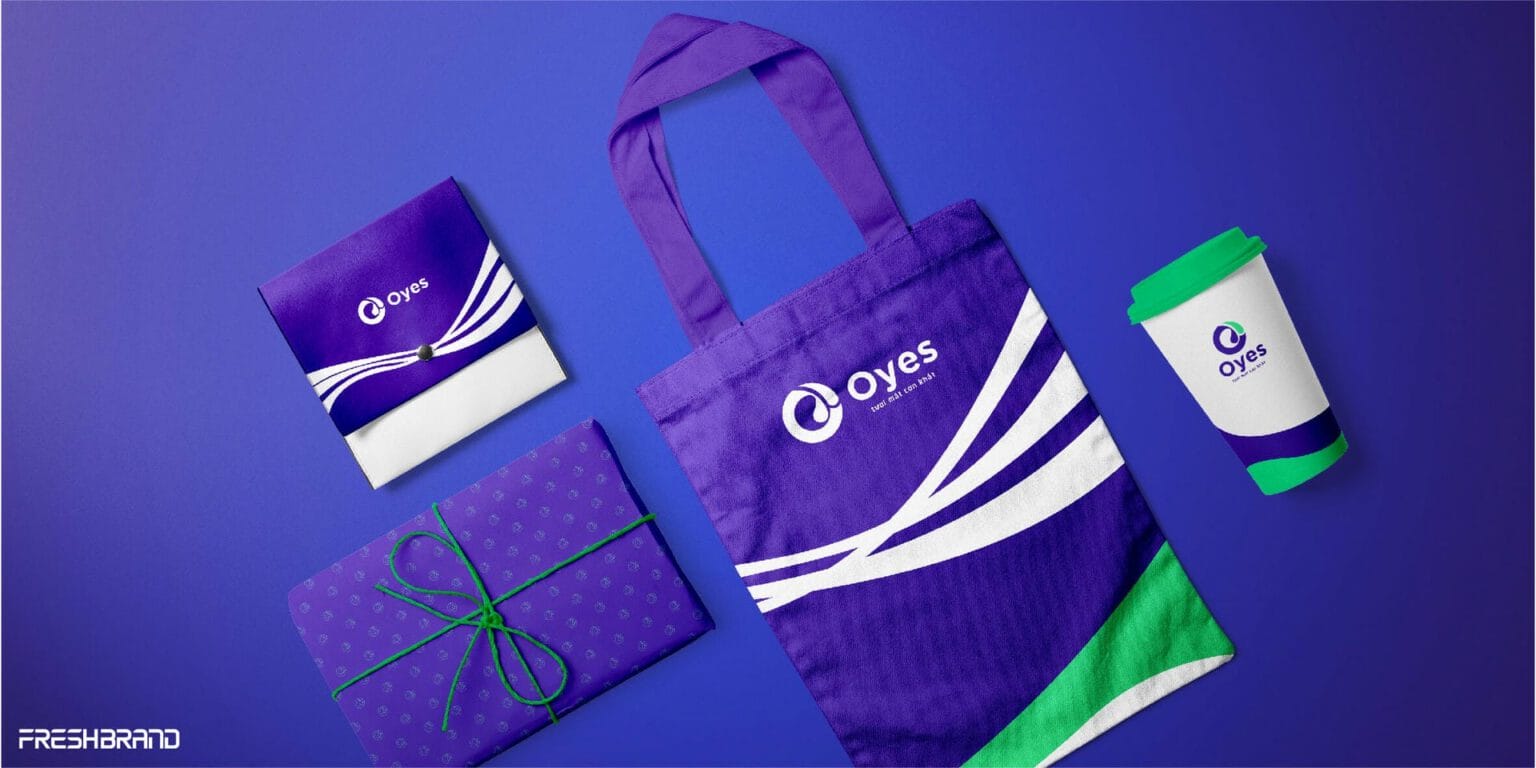 Oyes water brand identity