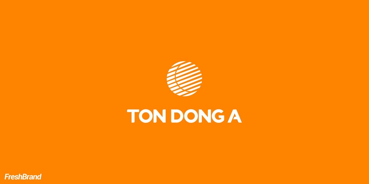 TON DONG A logo on orange