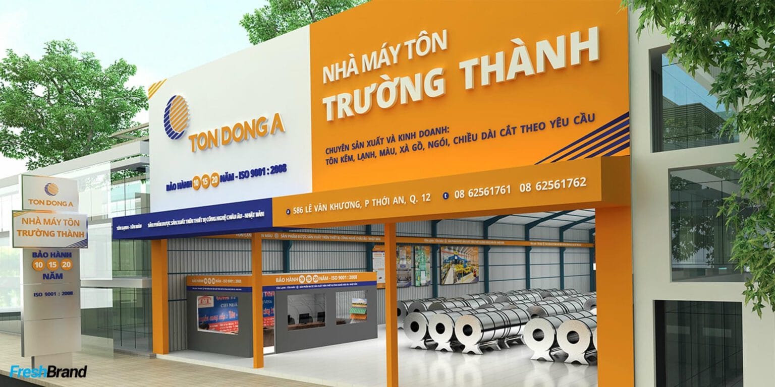 Cửa hàng đại lý mang nhận diện Tôn Đông Á