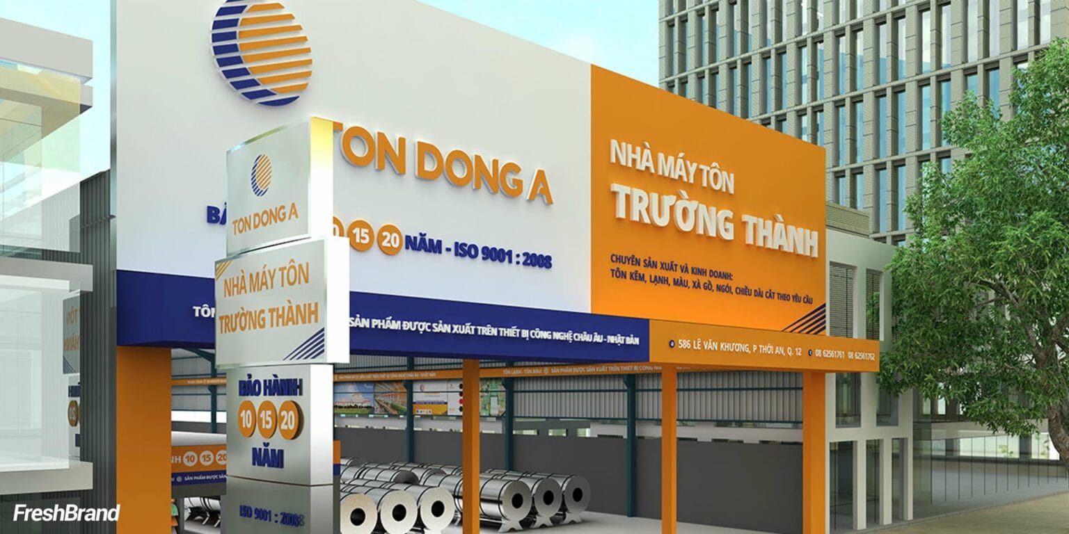 Cửa hàng đại lý mang nhận diện Tôn Đông Á