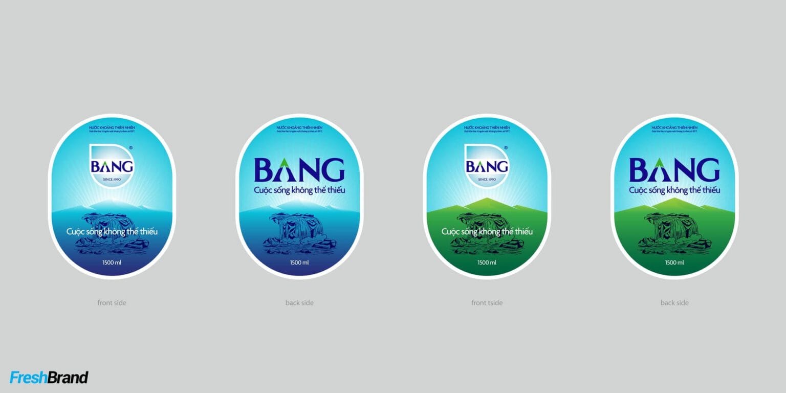 Bang water brand identity