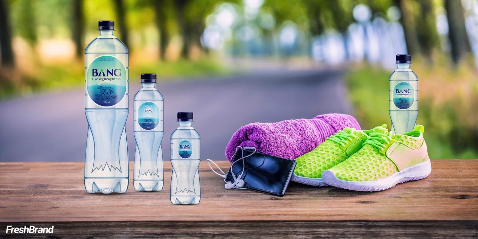 Bang water brand identity