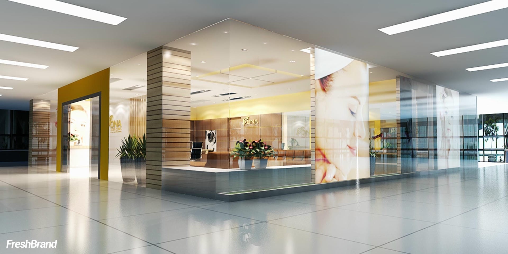 Thiết kế nhận diện Thương hiệu 9 FreshBrand tu van thiet ke khong gian tham my vien dna freshbrand 1