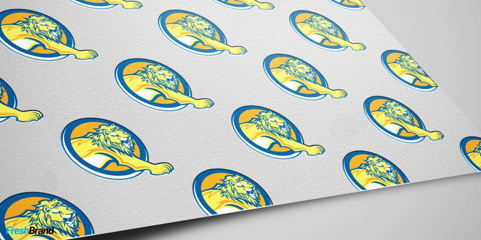 The Qui Phuc Lion symbol pattern, color version