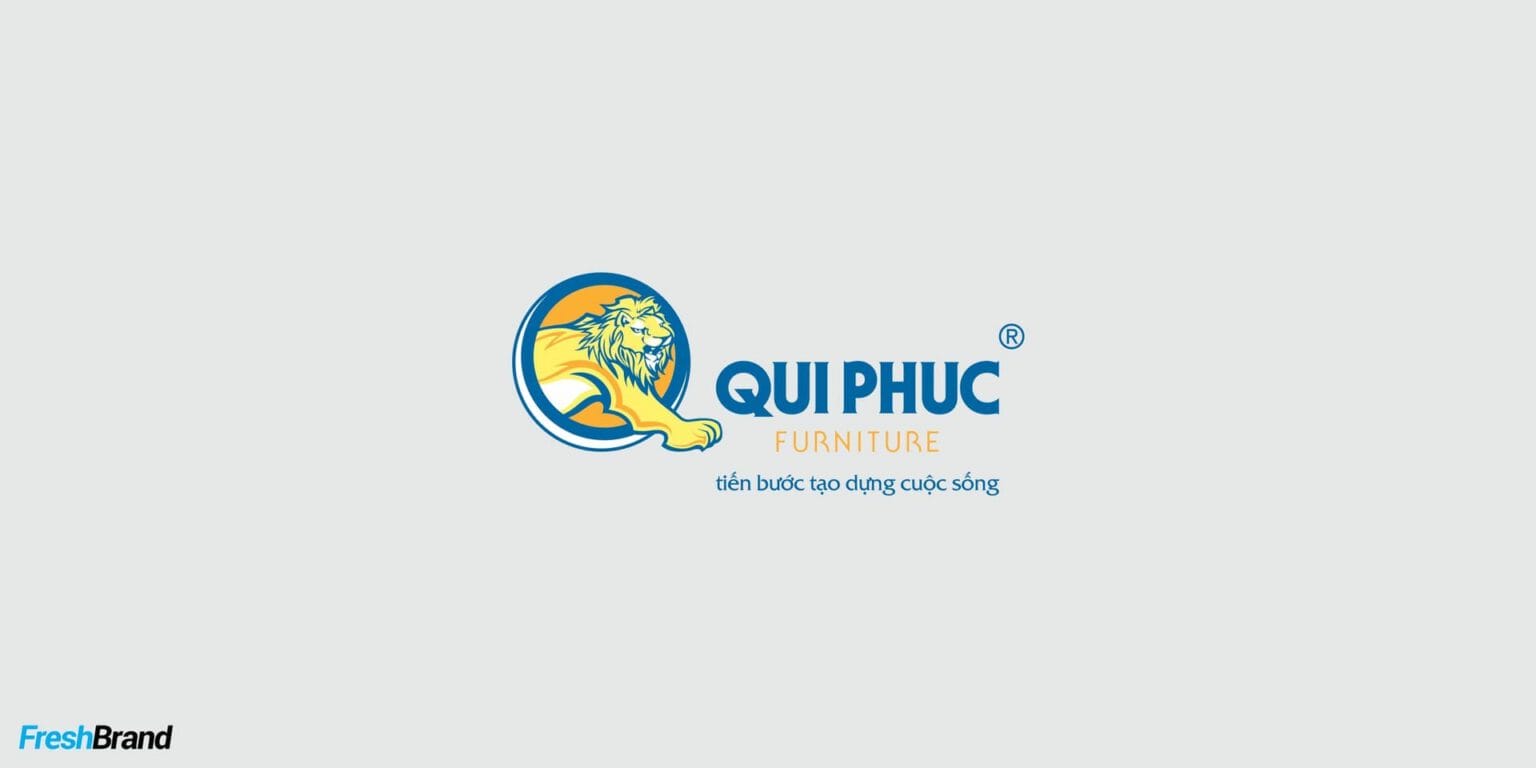 Logo Qui Phúc với tagline Tiến bước tạo dựng cuộc sống