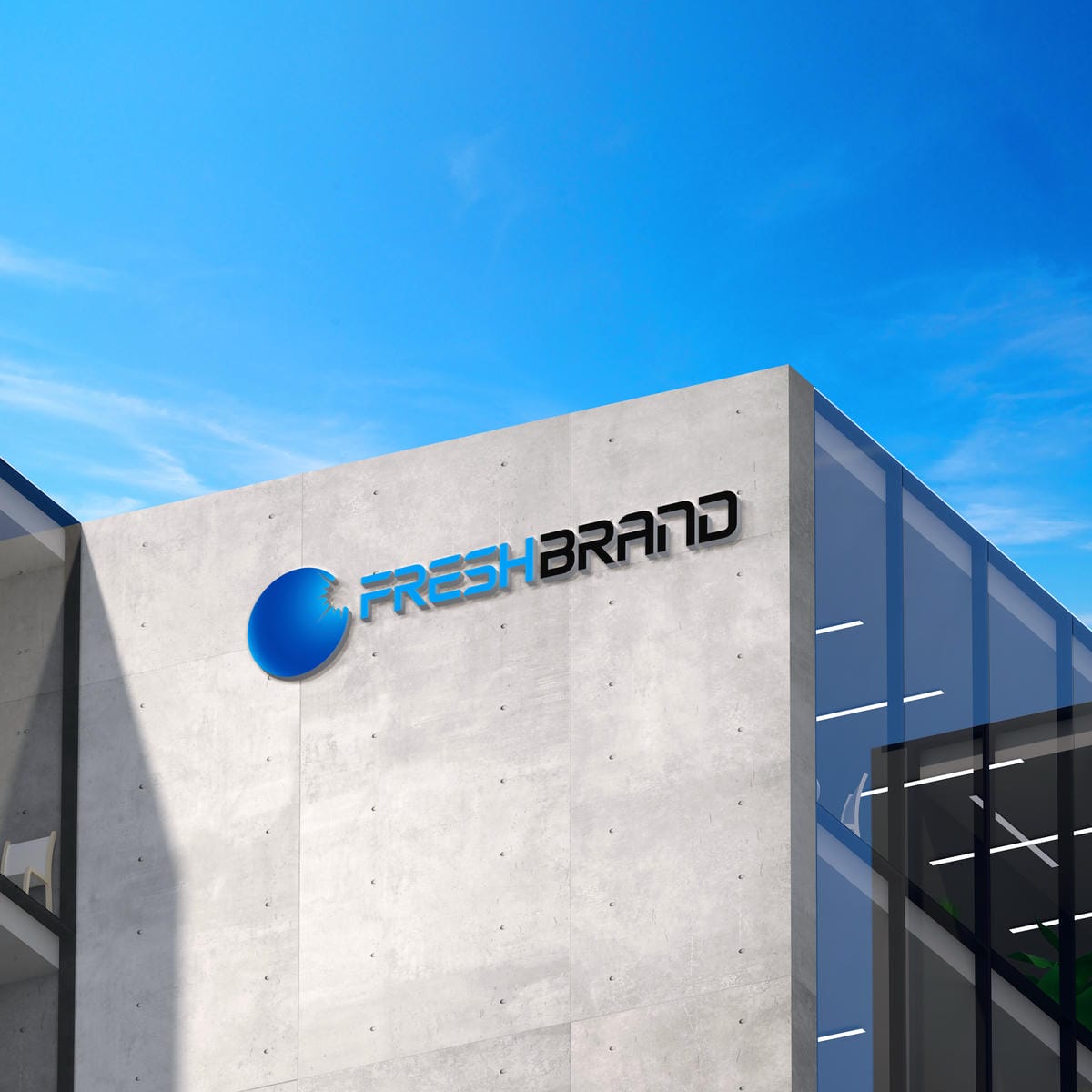 3d Modern Building Glass FreshBrand