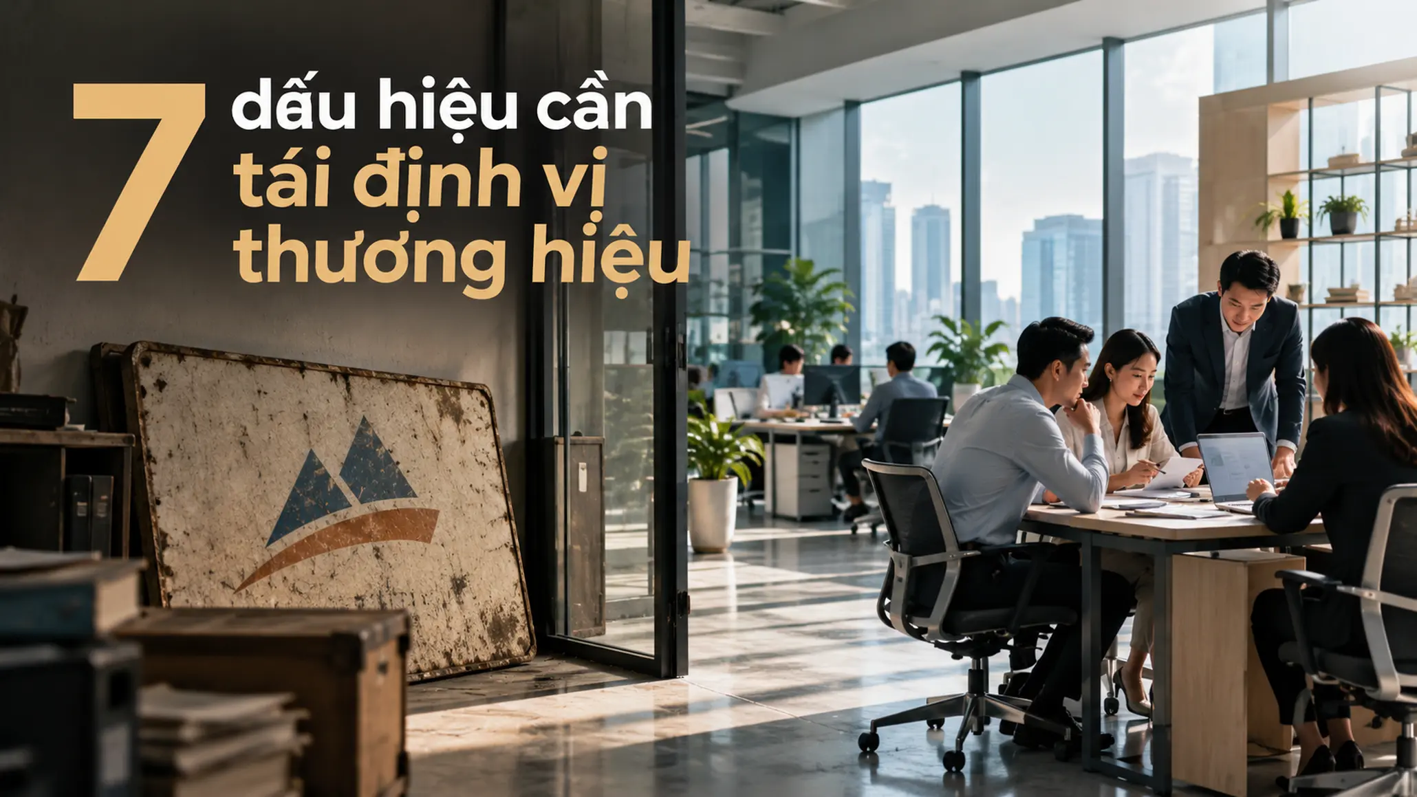Minh họa khoảng cách giữa năng lực thực tế của doanh nghiệp và hình ảnh thương hiệu trên thị trường.