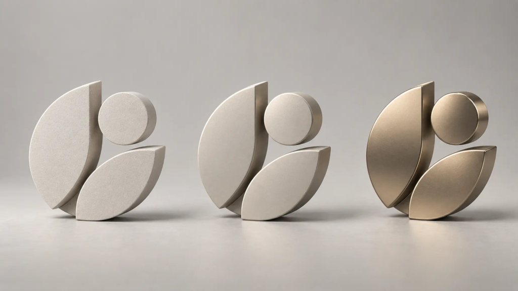Cách ánh sáng và vật liệu làm thay đổi cảm nhận về logo 3D