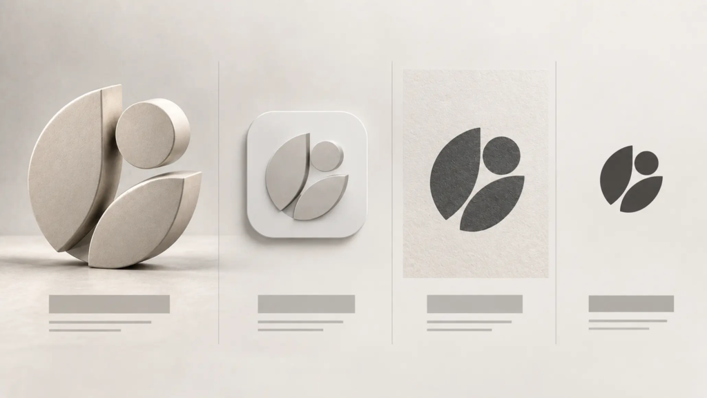 Các ngữ cảnh ứng dụng khác nhau của một hệ thống logo 3D