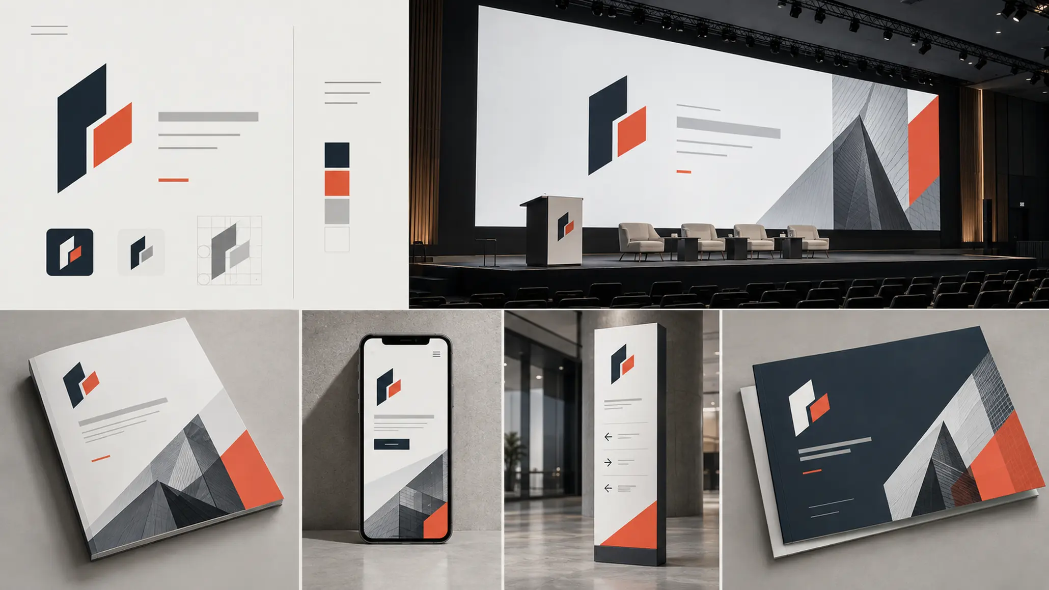 Logo sự kiện được triển khai nhất quán trên màn hình, backdrop và tài liệu thương hiệu