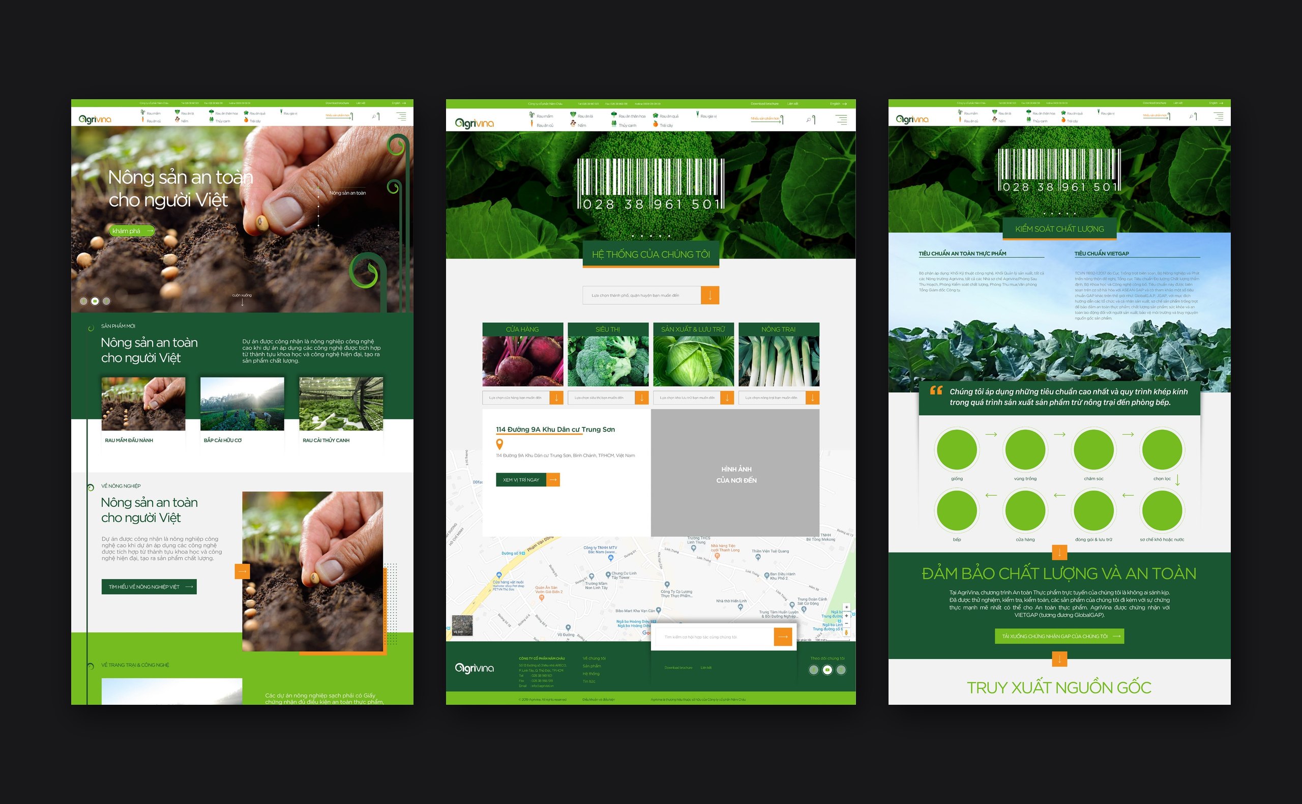 Ba trang website Agrivina