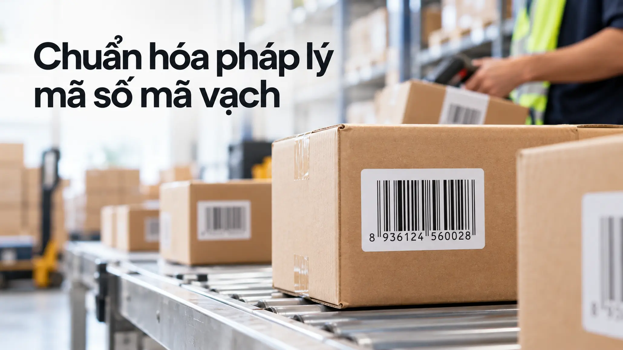 Bao bì sản phẩm có mã số mã vạch, minh họa yêu cầu chuẩn hóa định danh hàng hóa trước khi phân phối.