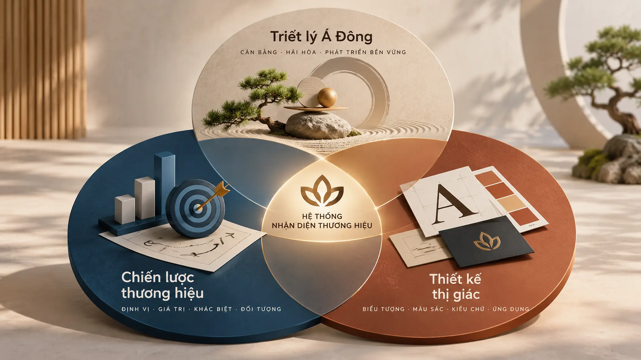Hệ thống nhận diện thương hiệu kết hợp triết lý Á Đông và nguyên tắc thiết kế thị giác